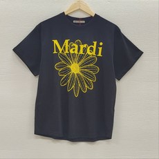 [국내정품] 마르디메크르디 TSHIRT FLOWERMARDI_반팔 티셔츠 블랙 옐로우