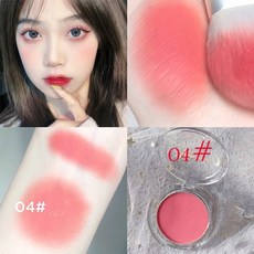 촉촉한 커버 커버력좋은 파운데이션 광채 스틱 물광 하이라이터 건성 복합성 매트 쿠션 컨실러 프라이머 블러셔 밀크 티 피치 팔레트 6 색 페이스 미네랄 피그먼트 치크 파우더 핑크, 1개, 04