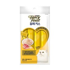 팬시피스트 퓨레키스 참치 퓨레 닭가슴살 플레이크맛 1팩10gx4, 없음, 상세설명 참조