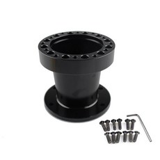 자동차용 부품 높이 스티어링 휠 퀵 릴리스 스냅 오프 허브 어댑터 보스 키트 골드 블랙 51mm 76mm 101mm, [02] black 76mm, 1개
