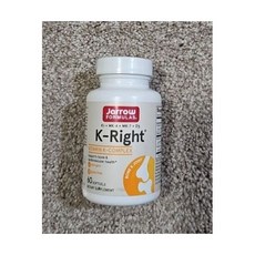 자로우포뮬러스 Jarrow Formulas 비타민 K복합체 K오른쪽 뼈 심혈관 건강 60 소프트젤 186945, 1개, 60정