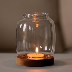 캔들 유리홀더 촛대 인센스 트레이 받침대 인테리어, 광택 촛대, 1개