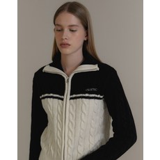 ANOETIC TWO-WAY COLORING ZIP-UP_BLACK