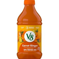V8 당근 생강 100 야채 주스 1.3L 44온스 병, 46 Fl Oz (Pack of 1) × 1.3L, 1개