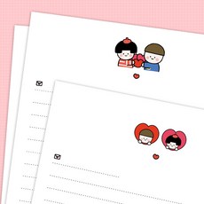 예쁜 편지지 4종 세트 봉투포함 쁜 편지지 4종 세트 봉투포함