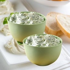 바질크림치즈 280g 4+1개 베이글 잼 소스 부드러운 수제 크림치즈