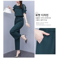 쉬폰티셔츠와이드팬츠세트