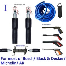 고압세차기연장호스 고압 와셔 호스 파이프 코드 물 청소 익스텐션 Parkside Lavor Karcher Bosch 도구, [09] I, [06] 10M