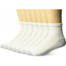 Hanes Men s Ankle Socks 7 팩 (무료 보너스 페어 1 포함) 흰색 양말 크기 : 10-13 / 신발 사이즈 : 6