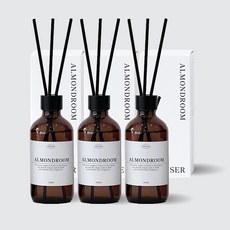 아몬드룸 브라운 디퓨저 200ml X 3개 세트 실내방향제 인테리어 화장실