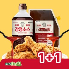 [유통기한 임박상품] 1+1 엠지푸드 강정소스 2kg + 신밧드 치킨양념소스 2kg 총 4kg