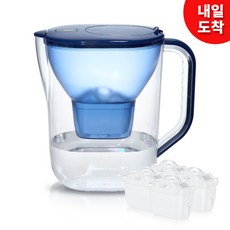 WATUS 정수기(독일산 필터 카트리지 4개 포함) - 주전자(3.8L) 브리타 정수 필터에 적합 BRITA Maxtra+ Plus Maxtra Pro 정수 필터와 호환 가능, Watus_Juna3.8L_4x Watus_Juna3.8L_4x