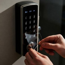 실리콘 도어락커버 지문 스크래치 보호 현관문 키패드 보안, 도어락 지문방지 필름