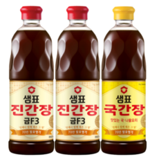 샘표 진간장 860ml x 2p + 국간장 860ml x 1p, 1세트