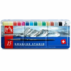 Caran Dache 구아슈 스튜디오세트 브러쉬포함 Gouache studio set 15색, 1개, 1ml