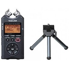 TASCAM (타스 카무) 리니어 PCM 레코더 일본어 표시 지원 버전 DR-40VER2-J + 미니 삼각대 세트, 단일상품, 단일상품