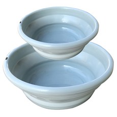 퍼닉 2단변신 접이대야 2P세트, 1세트, 블루