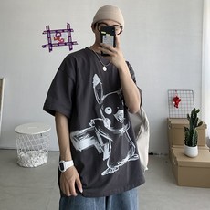 빅토리썬 남자 봄계절 5부 소매 트렌드 멋진 상의