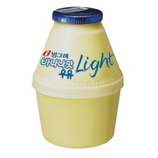 빙그레 바나나맛 라이트 우유 240ml 4개 항아리 단지 우유