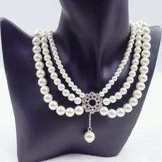 진주목걸이3줄