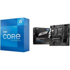 인텔 Core i512600K 데스크톱 프로세서 + MSI pro 프로 B760MP DDR4 시리즈 마더보드 - i512600