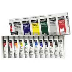 [리퀴텍스] 전문가용 아크릴 과슈 플러스 20ml x 12색 세트