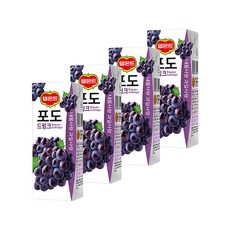 식당 업소 탕비실 음료 다과 델몬트 포도드링크190ml 4팩, 190ml, 4개