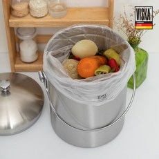 비스카 5L 스테인레스 스틸 음식물 쓰레기통 VK-500L, 단품, 1개