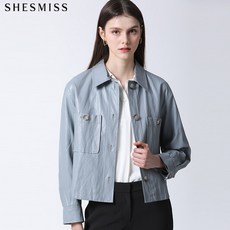 쉬즈미스자켓
 쉬즈미스 [쉬즈미스(SHESMISS)] 감각있는 빅 포켓 레더 숏 재킷