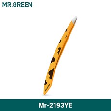 MR.GREEN 커브 핸들 눈썹 족집게 전문 미세 머리카락 풀러 메이크업 도구 스테인레스 스틸 뷰티 클립 제거, Yellow, 1개