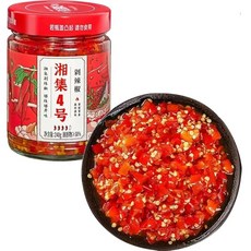 쇼슈 4호 剁초밥 酱 라초 酱 엄선된 고추 상쾌하고 스파이시 선명하고 기름지게 剁초무침 중국식품 쌍초밥 酱 辣酱 下饭酱 调料酱 麻辣醤 매콤한 소스 볶음반 饭반면 라면소스 중화명산, 240g, 1개