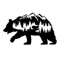 Metal Animal Bear Sign Hangable Ornament Model Birthday Holiday Decoration, 1개