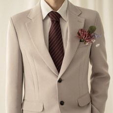 [대여]남성 핑크베이지 수트 셀프웨딩정장 리마인드웨딩
