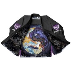 SHOGUN Fight 주짓수 도복 타오 프리미엄 450g 펄 위브 면 BJJ 블랙 A0