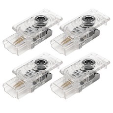 캐딜락용 자동차 도어 LED 조명 로고 4팩 SRX XTS ATS CTS XT4 XT5 XT6 CT6 액세서리와 호환되는 프로젝터 퍼들 라이트 3D 섀도우 스텝 고스트 무선 웰, 캐딜락용 자동차 도어 LED 조명 로고 4팩 SRX X