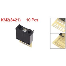 Uxcell 10 pcs 딥 스위치 bcd 코드 엄지 휠 스위치 km2 0-9 디지털 30x18x8mm 블랙 크림 화이트 조립 및 diy 용품, (193)Black개