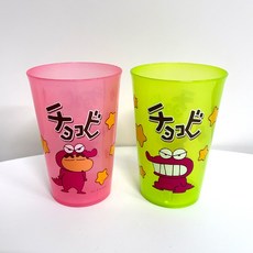 코코찌 일본 짱구 양치컵 초코비 물컵 캐릭터 컵, 450ml, 1개, 핑크