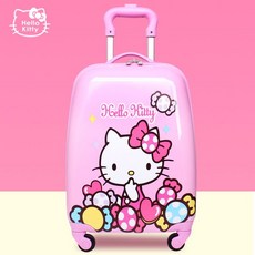 helloKitty 케이스 어린이 가방 소녀 귀여운 만화 18 인치 미니캐리어 기내용 경량 - 키티캐리어