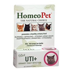 homeopet uti 플러스 요로 감염 고양이를 위한 요로 지원 15 밀리리터