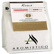 Aromistico | Italian Medium Dark Roast Ground Gourmet Coffee Blend Finest Smooth Aroma | ROMA BLEND, 1