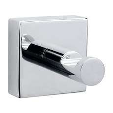 Tesa Hukk Bathroom Hook Chrome-Plated with Adhesive Solution Rustproof High Holding Force (up to 5, 단일상품