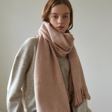 YAN13 PASTEL KNIT MUFFLER LIGHT PINK