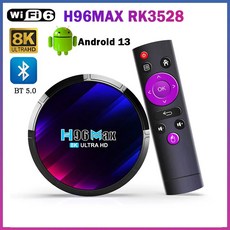 4K 비디오 미디어 플레이어 셋톱 리시버 안드로이드 13 TV 박스 H96MAX RK3528 지지대 24G 58G WiFi6 BT50, 4)Eu 플러그 2G 16G