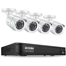 해외1439955 ZOSI h.265+ Full 1080P Home 보안 카메라 system 5mp Lite CCTV DVR 레코더 4 채널 and 4 x, One Color_4 Cams, 상세 설명 참조0, 상세 설명 참조0