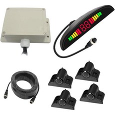 LED 디스플레이 전후방 주차 센서가 장착된 12V-24V 차량 후진 백업 레이더 시스템 4개 지원 레이더 안전 운전을 위한 알람 버저 알림 기능