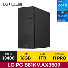 LG 타워형 PC B81KV-AX3509 i5 13세대 가정용 사무용 컴퓨터 데스크탑 (16GB/1TB/Win11) / ICDI