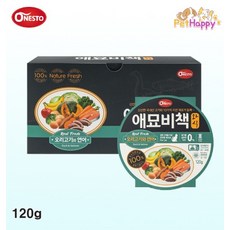 애묘비책 반려묘 고양이 습식 화식 사료 오리고기 연어 120g, 1팩