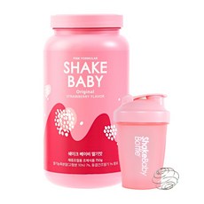 쉐이크베이비 단백질 다이어트 식사대용쉐이크 1입+보틀세트, 쉐이크베이비 딸기맛 1개 (750g) + 핑크보틀1개