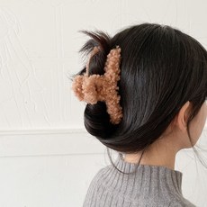 뽀글이 퍼 올림머리 꼬임집게핀 8color