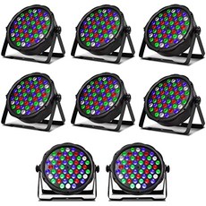 LED 무대 조명 54x3W LED 파 조명 RGBW DMX 512 무대 조명 가족 파티 결혼식에 사용 DJ 공연 클럽 콘서트 댄스 플로어 램프 -8 팩 (8 pack), 8 pack